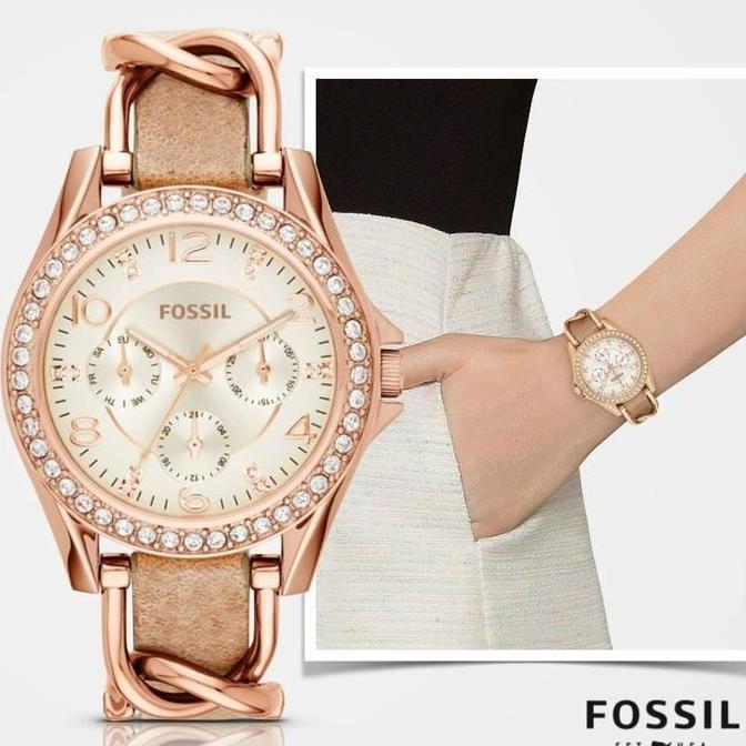 Jam Tangan Wanita Original ES3466 ES 3466 Riley Rosegold Original Garansi Resmi 2Tahun