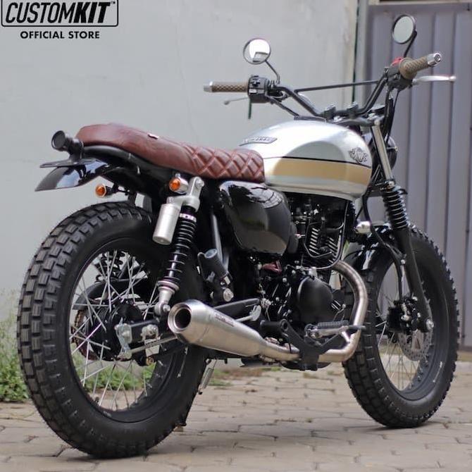 // Jok Customkit Motif Diamond/Wajik Kawasaki W175 //