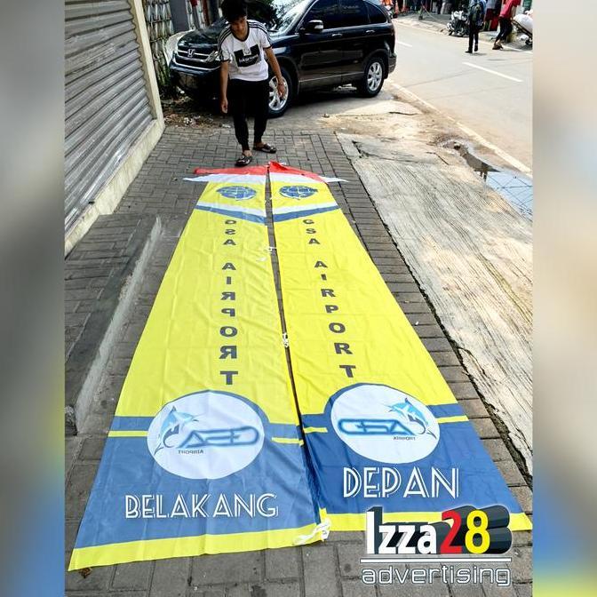 Ready umbul umbul full print custom