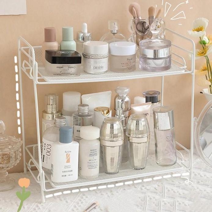 Ready stock Rak besi 2 susun serbaguna keranjang 2 susun