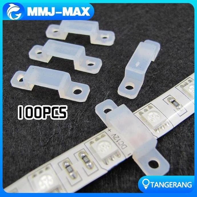 CLUCK Klem Lampu Led Strip Bening 14*7MM/Klem Kabel LED Strip Transparan
