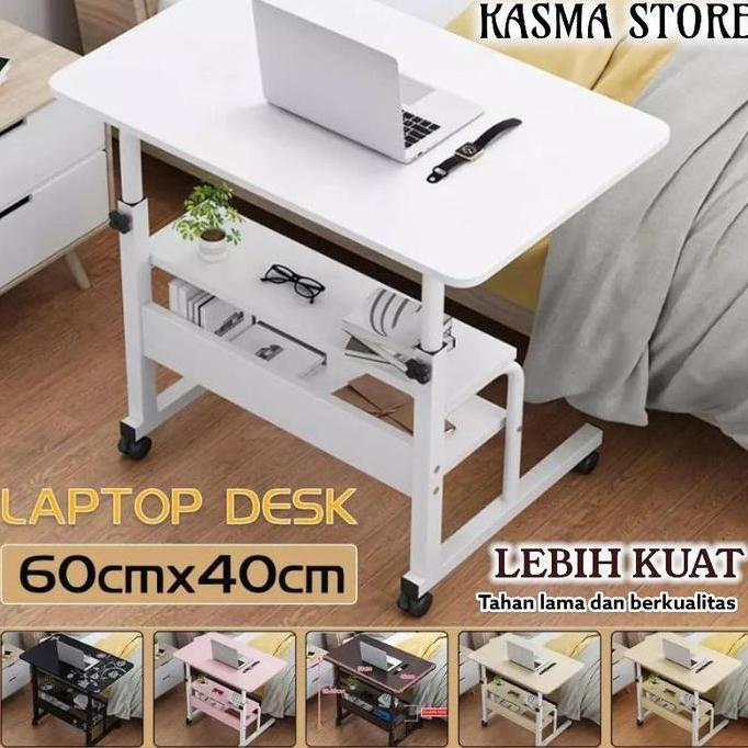NANA Meja Laptop Komputer Serbaguna Lipat Portable Kerja Belajar Dorong