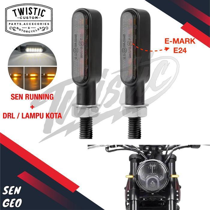 (Best Saller) Lampu Sen Sein Belok Led 3 In 1 Geo Motor Mt 15 Vixion Mt 25 Xsr Benelli Pe 250 Leonci