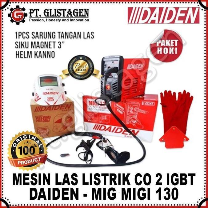 Promo Daiden Mig 130 Mesin Las Listrik Mig / Migi / Mag / Co2  / Tanpa Gas Cod