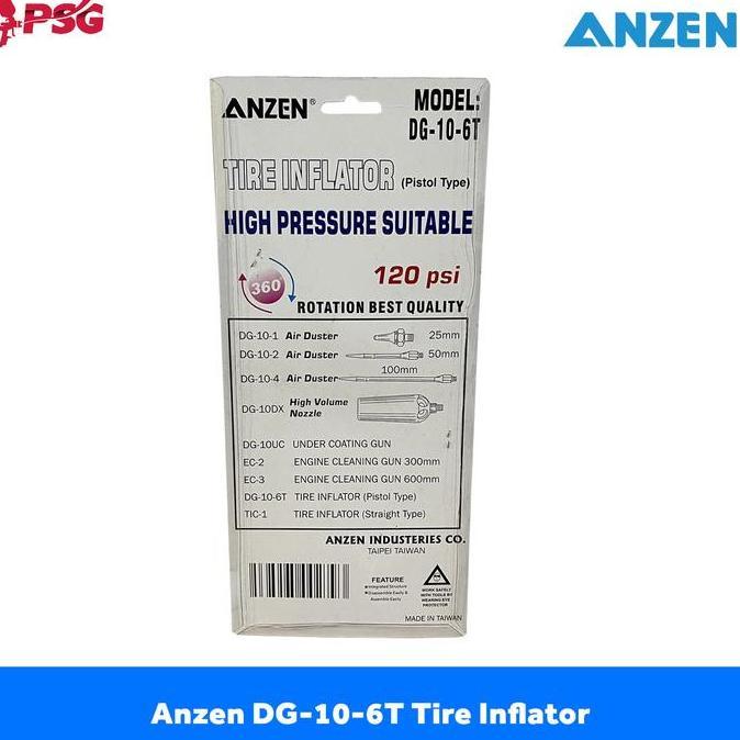 Promo Anzen Dg-10-6T Pistol Type Tire Inflator Cod