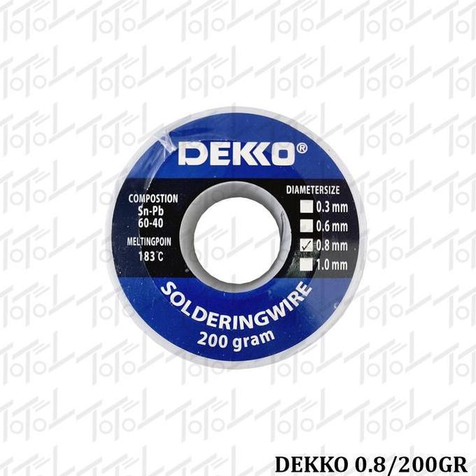 Promo Dekko Timah 0.8 200Gram / Dekko 0.8/200Gr / Dekko Timah 0,8 Mm 200 Gr Cod