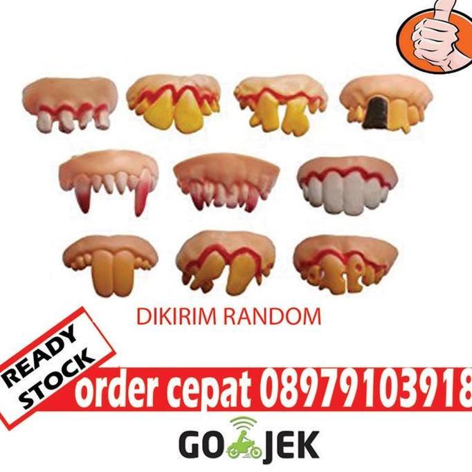 GIGI PALSU GIGI TONGGOS GIGI MAINAN GIGI LUCU GIGI PASANGAN GIGI DONO ALU