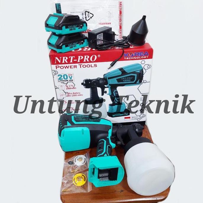 Promo Nrt Pro Sc 820 Dc Cordless Spray Gun Baterai / Nozzle Kuningan Cod