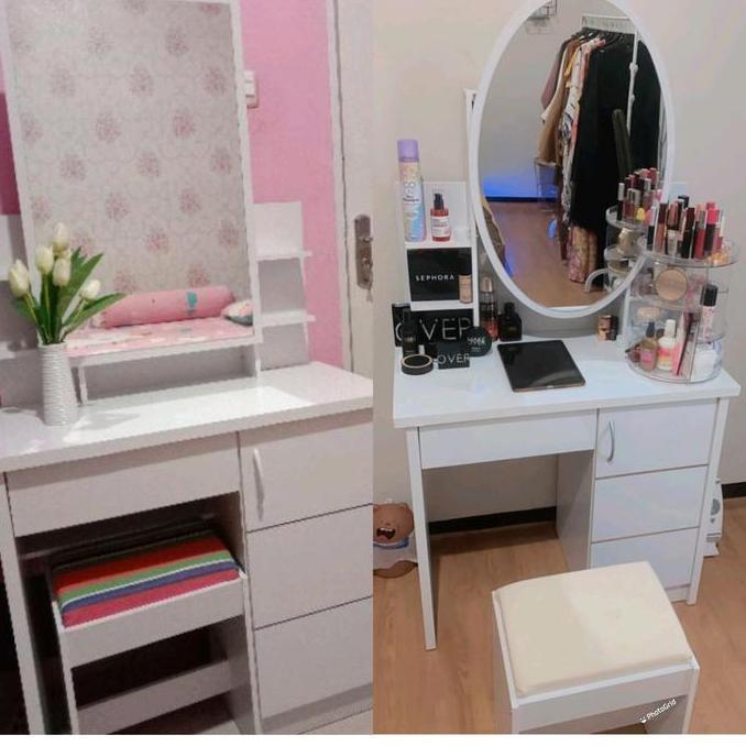 MEJA RIAS KACA SLIDING GESER / MEJA RIAS MINIMALIS