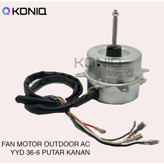 FAN MOTOR OUTDOOR AC YYD 36-6 PUTAR KANAN ORIGINAL DAN TERPERCAYA