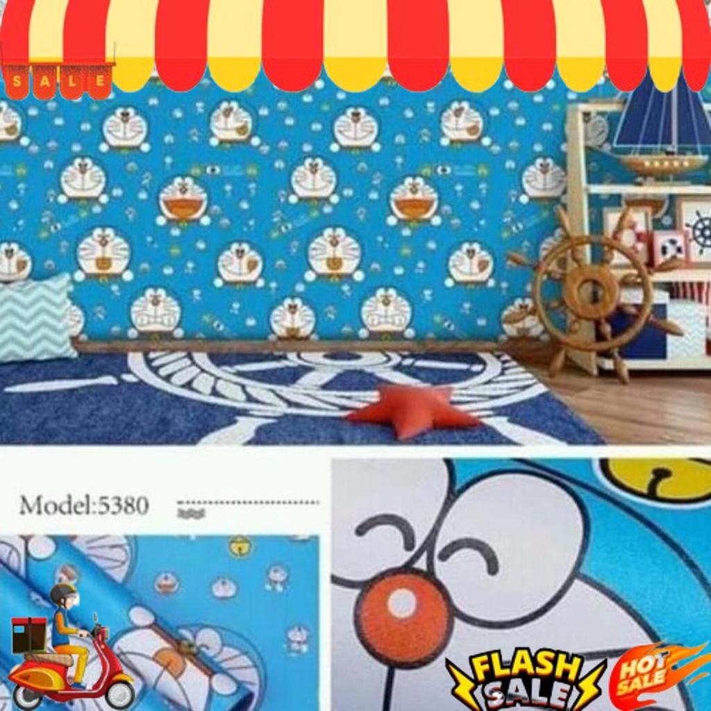 HotSale Wallpaper Dinding Doraemon Wallpaper Dinding Kamar Tidur Wallpaper Dinding Ruang Bermain Wal