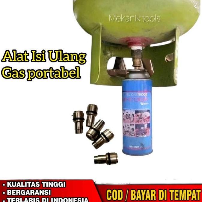 DAIKAKU Alat isi ulang gas kaleng portable refil gas kaleng portable simpel nepel isi ulang gas