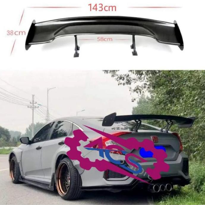 DAIKAKU spoiler universal mobil sedan style GT wing PLASTIK ABS