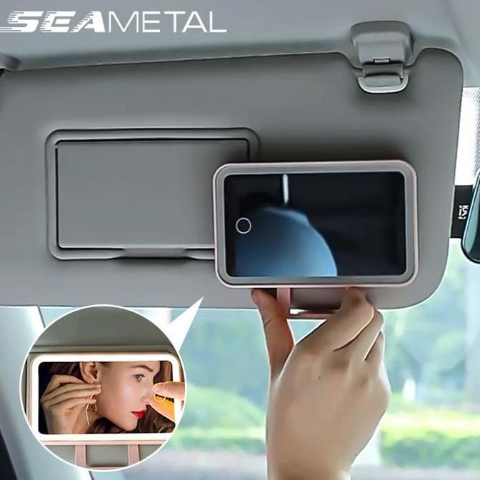 DIREWOLF SEAMETAL Cermin Rias LED Mobil Kaca Cermin Rias Pelindung Matahari Mobil Cermin Gantung Cer