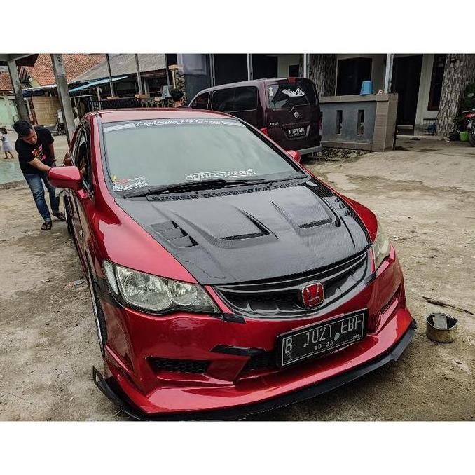DAIKAKU kap mesin civic fd carbon kevlar