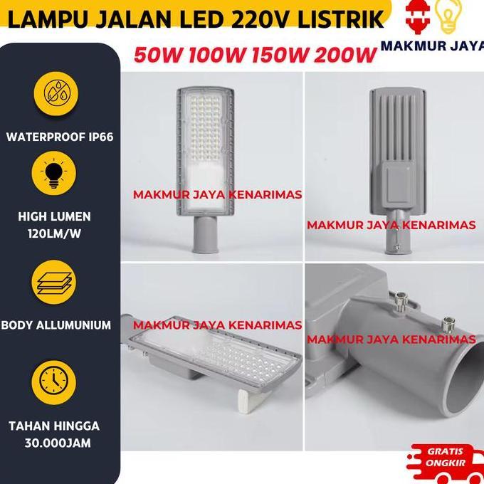LAMPU JALAN PJU LED 30 50 100 150 200W WATT / LED PJU 220V LAMPU JALAN GARANSI