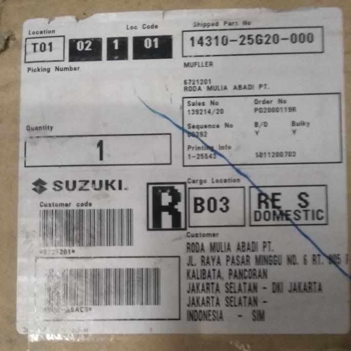 Silencer Knalpot Satria Fu Ori Sgp Thailand New