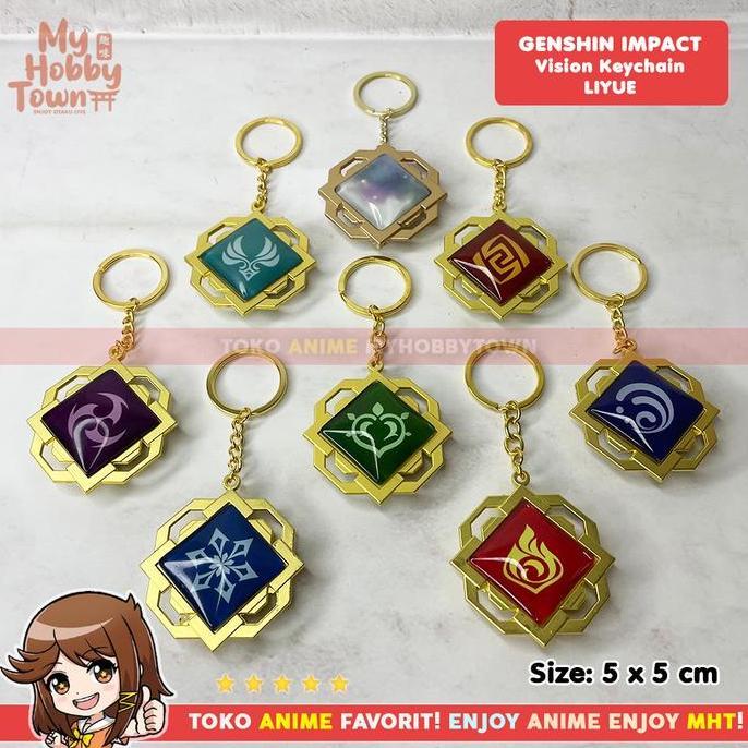Gantungan Kunci Vision Genshin Impact Liyue Glow In The Dark