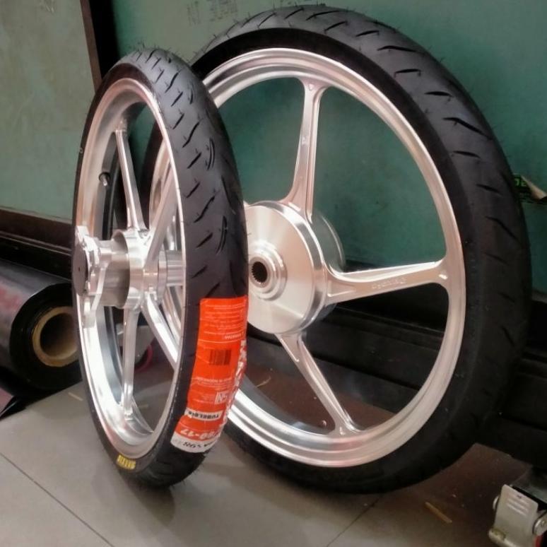 paket ban velg delkevic d55 new aerox 155 ring 17 ban maxxis