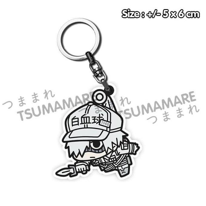 Gantungan Kunci Acrylic Hataraku Saibou : White Blood Cell Neutrofil