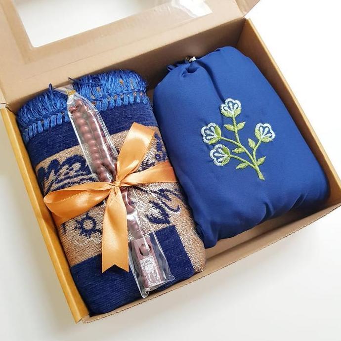 [Barmu] Paket Mukena Dan Sajadah Turki Packing Box Kado Guru Hadiah Ulang Tahun Wedding Hampers Kado