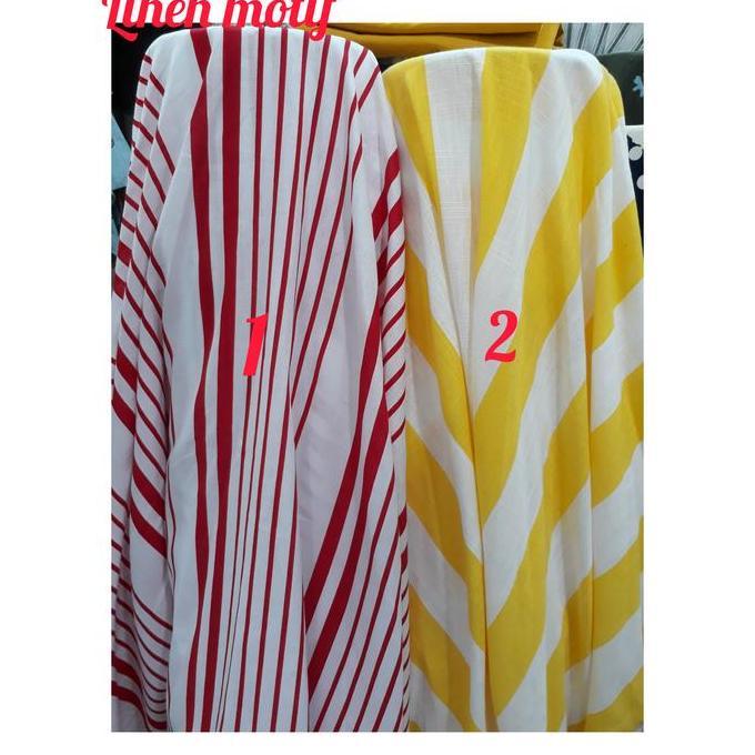 Kain Linen Salur/Bahan Linen Strip