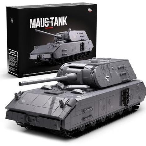 Nifeliz Maus Tank Building Model, WW2 Collectible Military Panzer VIII Tank for Adults, Army Model