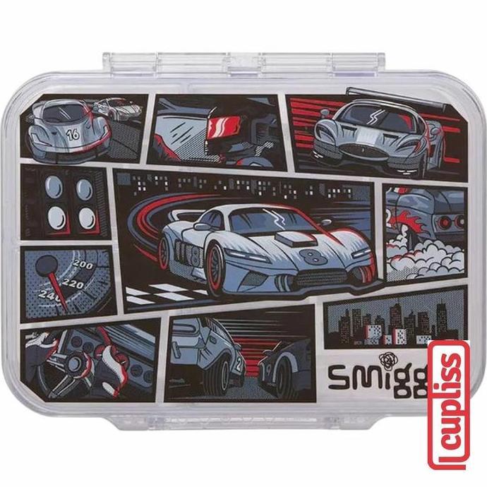 SMIGGLE See Me Bento Lunch Box Small 417ml Medium 850ml Large 1370ml Limitless Black Grey