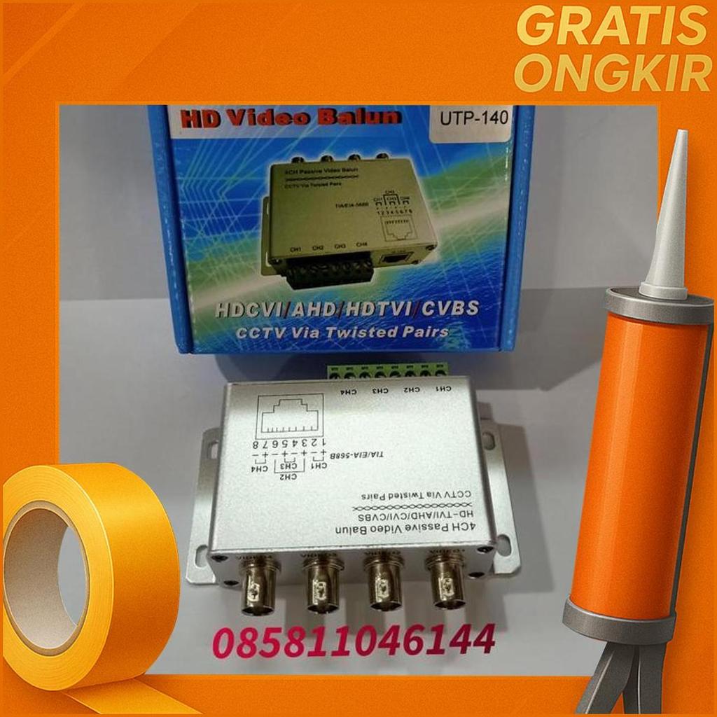 Video Balun 4 Channel - Video Balun 4 Ch - Utp Transceiver