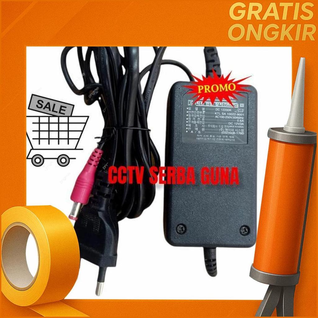 Ac Dc Adaptor 12V 3A Lg Adaptor Dvr / Cctv