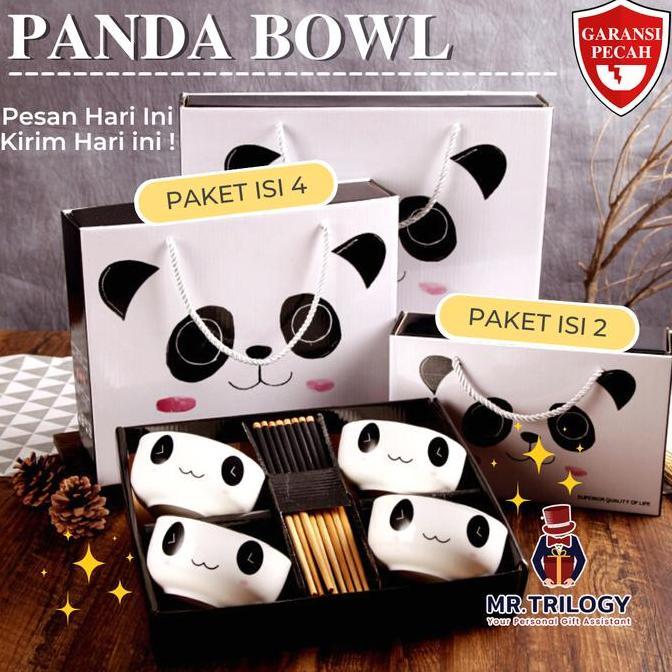 Hampers Mangkok Jepang Panda Set Makan Keramik Sovenir Pernikahan Lucu Aestetik Kado Arisan We Bare 