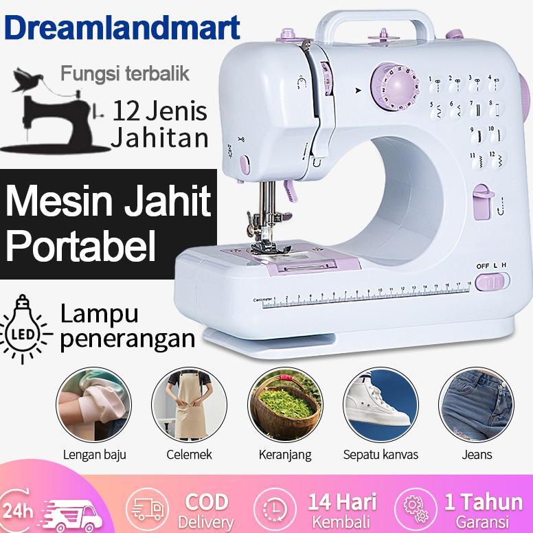 Mesin Jahit Mini Portabel +Lampu/Mesin Jahit Mini / Mesin Jahit Listrik Pakaian Jahit Tangan