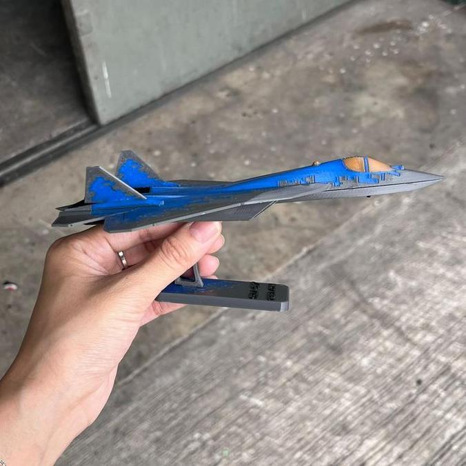 Su-57 Felon Plane Kit Card Model Kit - Mainan Anak Rakit Pesawat Tempur DIY