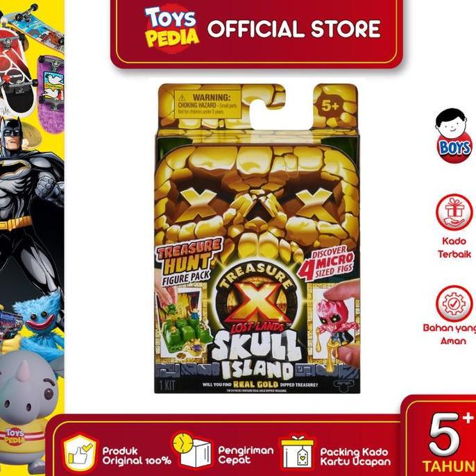 Mainan koleksi Treasure X Lost Lands Skull Island Treasure Figure Pack