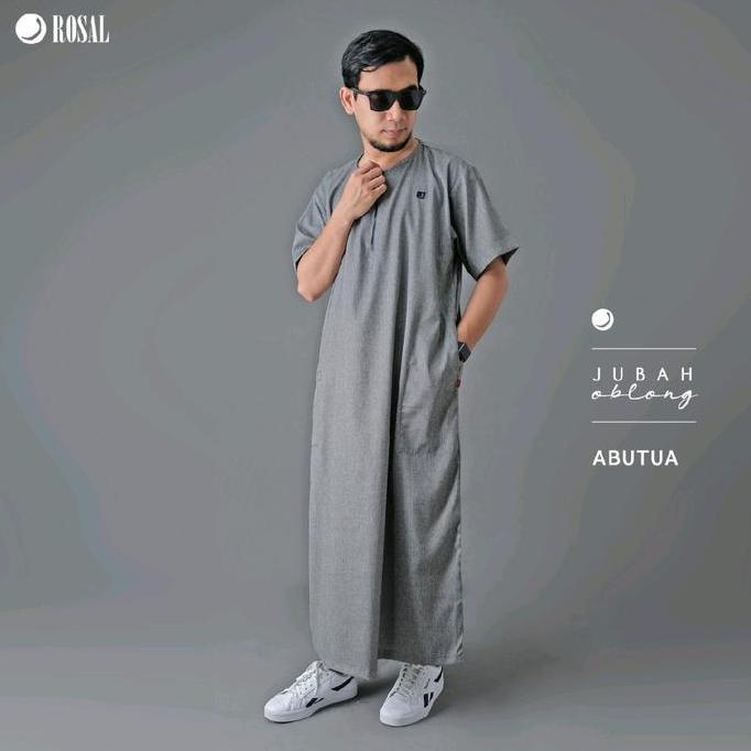 [Cod]Jubah Oblong Rosal - Jubah Gamis Oblong Pria Dewasa Desain Simpel
