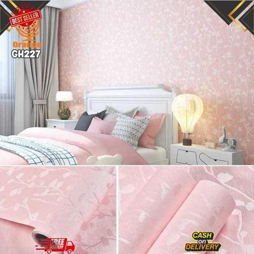 GROSIR Wallpaper Dinding Pink Wallpaper Dinding Ruang Tamu Wallpaper Kamar Tidur Wallpaper Dinding A