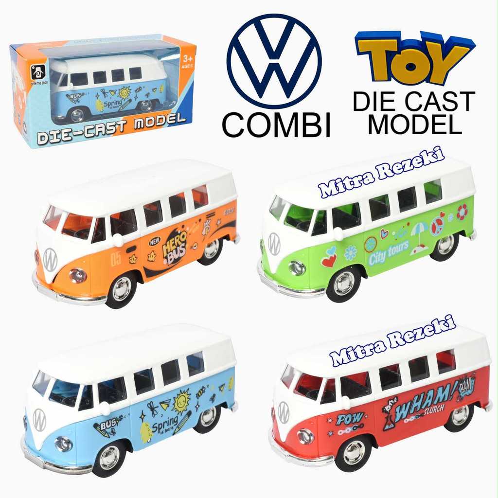 DIECAST VW COMBI MAINAN ANAK DIE CAST METAL VW COMBI TOYS COLLECTOR