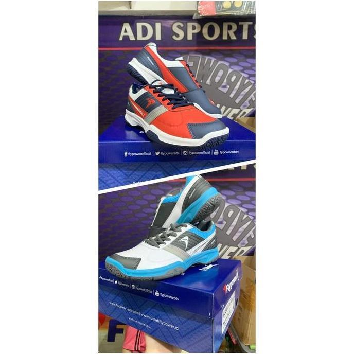NEW RELEASE SEPATU BADMINTON KALASAN 5 FLYPOWER READY RED / BLUE ORI