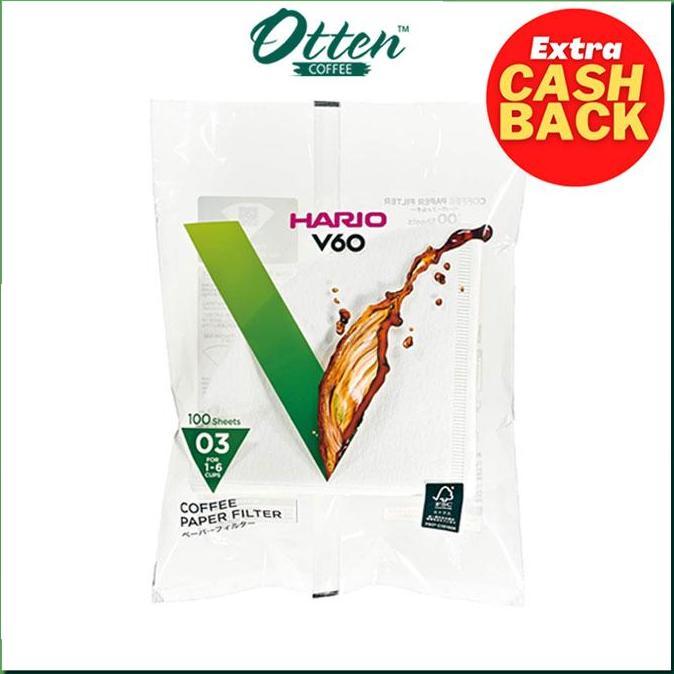 TERBARU - Hario VCF-03-100W Paper Filter - White -