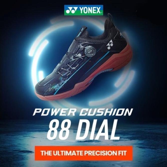 TERBARU - SEPATU YONEX POWER CUSHION 88 DIAL 2 UNISEX BLACK RED ORIGINAL