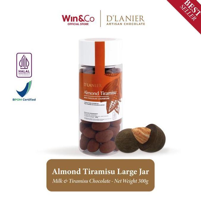 ENDANGSELLER - D'LANIER ALMOND TIRAMISU WITH MILK CHOCOLATE 300G - MINUMAN & COKLAT PREMIUM JAR