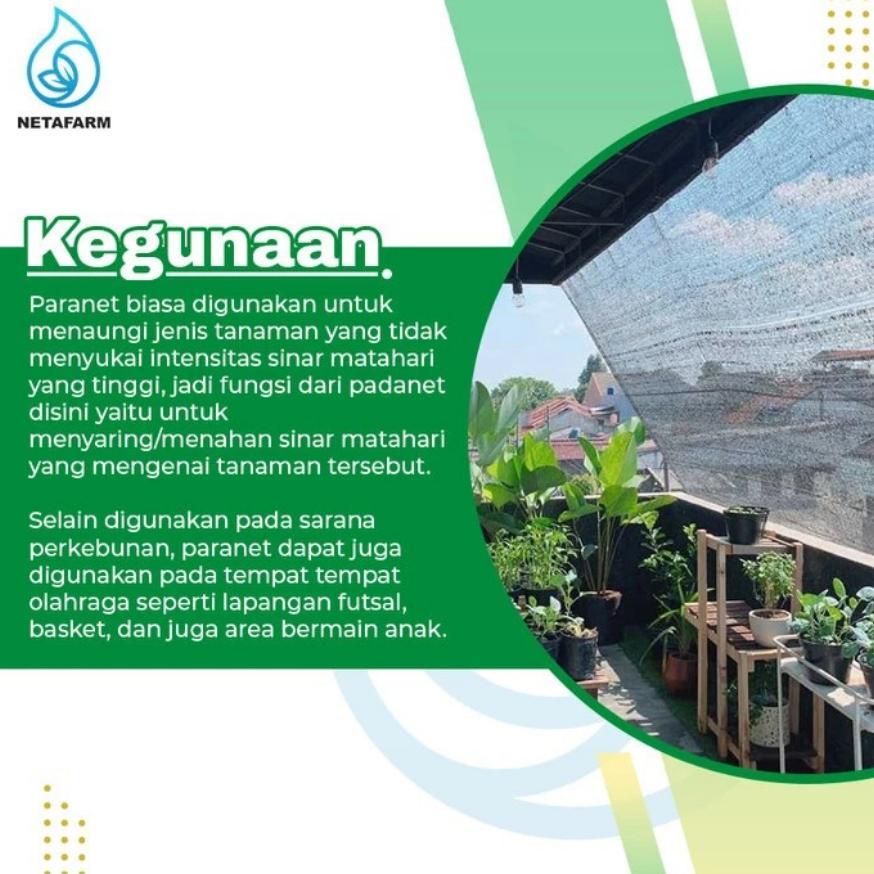 Bisa Cod Jaring Paranet 80% Lebar 3M Panjang 1M - Eceran ( Walet ) ><