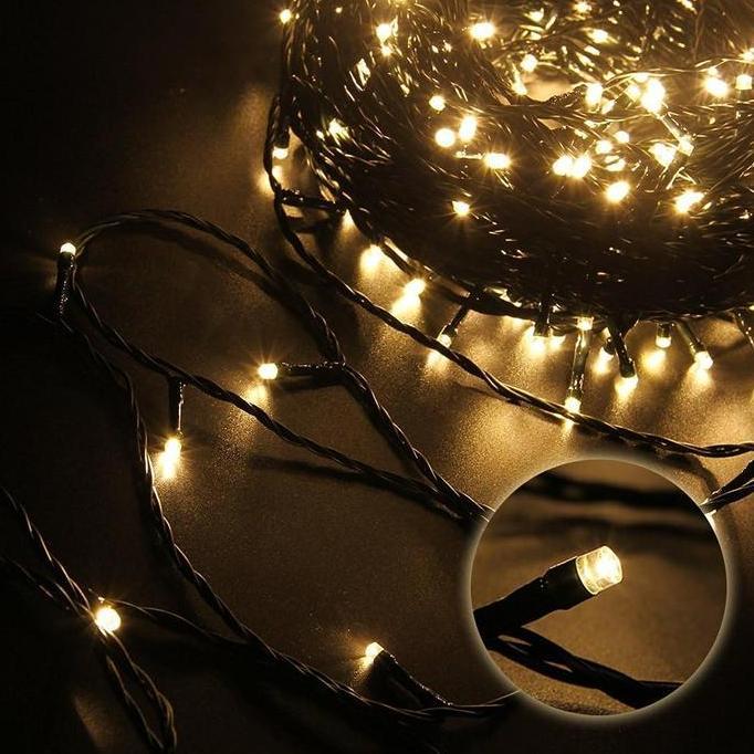 Lampu Tumblr Kabel Hitam 10 Meter Lampu Hias Natal Dekorasi Outdoor