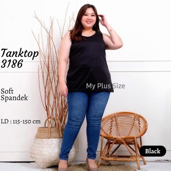 Tanktop Wanita Super Jumbo, Ld 120-150 Cm