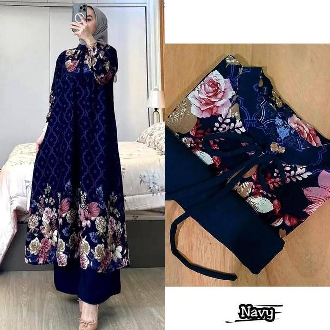 One Set Alika Ld110 Ld120 One Set Wanita Setelan Wanita Atas Bawah Set Tunik Baju Wanita Kekinian Ba