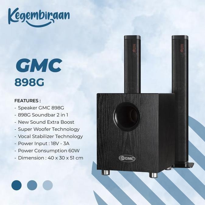Speaker Bluetooth Aktif Soundbar GMC 898G bergaransi resmi
