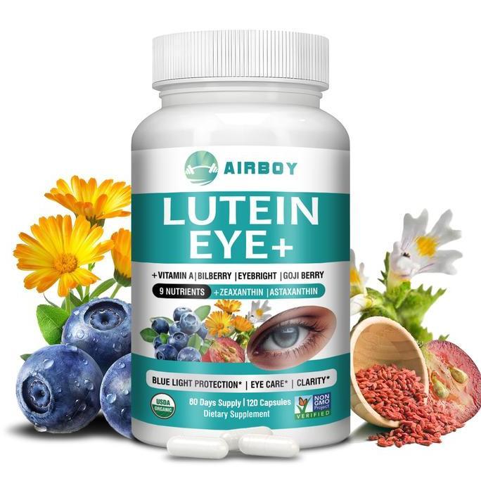 Airboy-Suplemen Lutein Eye + Vitamin Complex-Mengandung Sembilan Nutrisi-Suplemen Kesehatan Mata Per