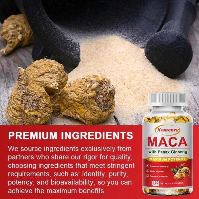 Xemenry - Mengandung Panax Ginseng, Ashwagandha, Saw Palmetto, Lada Hitam, Akar Maca, Shilajit - Men