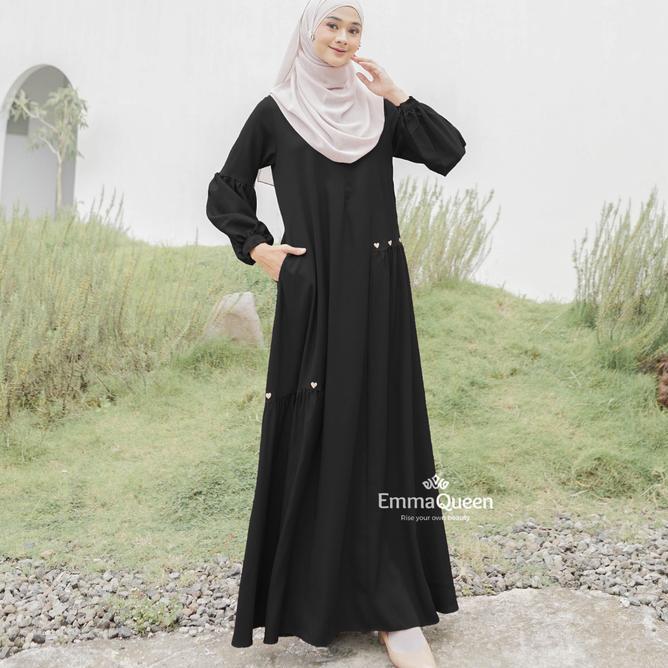 Emma Queen Dress Sabrina Gamis Muslim Elegan Simple