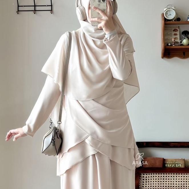 Azzura Set Baju Kurung Melayu | Oneset Malay | Baju Kondangan Elegan | Bridesmaid By Arasa Hijab